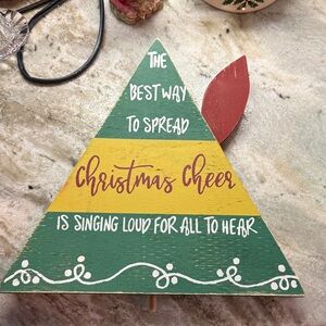 Glory Haus Christmas Topper with Elf quote